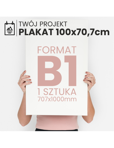 PLAKAT B1 70,7x100cm FOTO FULL KOLOR GRUBY PAPIER wysoka jakość 1szt