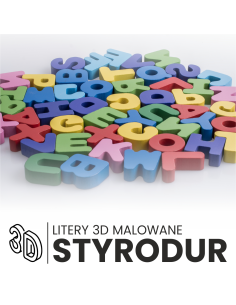 litery 3D 40cm STYRODUR napis reklama na ścianę CYFRY ZNAKI LOGO malowane