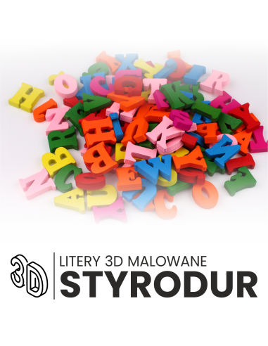 Litery 3D STYRODUR 30cm na ścianę cyfry znaki na budynek