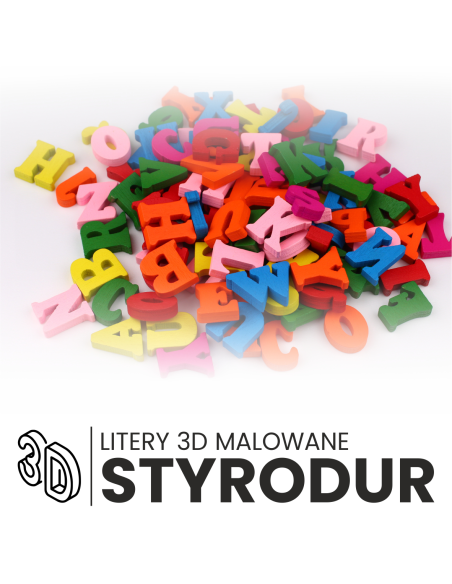 Litery 3D STYRODUR 30cm na ścianę cyfry znaki na budynek