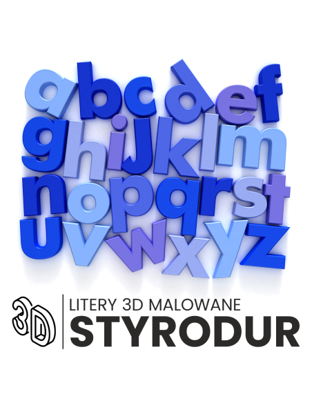 litera 3D STYRODUR 20cm napis reklama CYFRY ZNAKI LOGO na ścianę