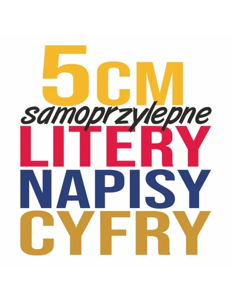 Naklejki z logo Reklamowy 5cm Litery Cyfry Samoprzylepne