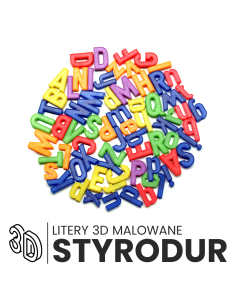 NAPIS NA ŚCIANĘ 55cm LOGO 3D LITERY STYRODUR SZYLD NA ELEWACJĘ DO SALONU