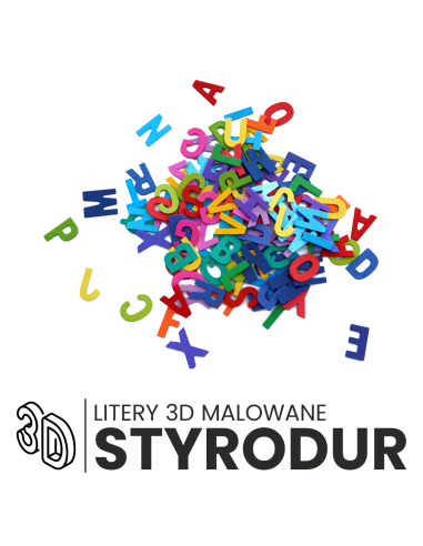 Litery ze styroduru wysokość 10cm przestrzenne 3D litera styrodur