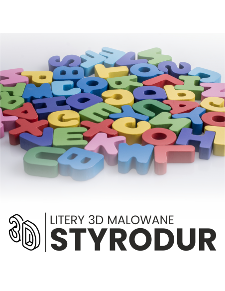 Litery przestrzenne 40cm ze styroduru do biura i recepcji dekoracja