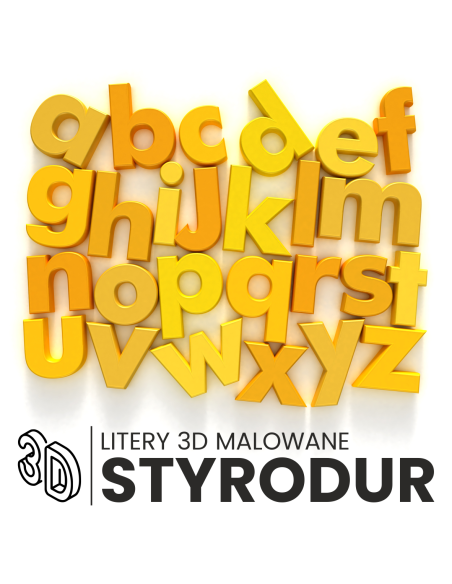 Litery 3D STYRODUR 10cm litera cyfra reklama