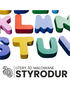 LOGO FIRMY 3D NA ŚCIANĘ NAPISY PRZESTRZENNE LITERY 25cm