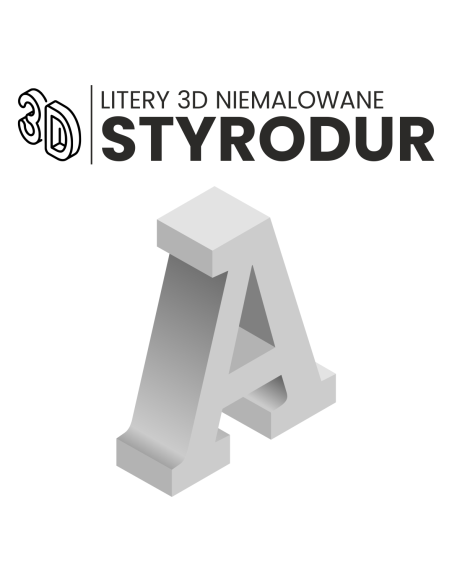 STYRODUR litery 3D cyfry znaki logo do malowania lekka reklama 80cm