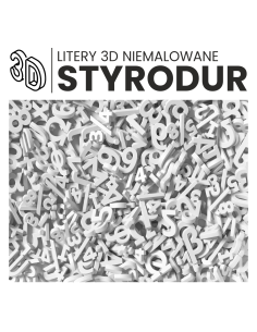 Cyfry litery 3D STYRODUR na ścianę reklama zewnętrzna surowe 45cm