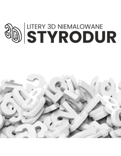 Litery przestrzenne 3D styrodur napis na elewację DIY do malowania 35cm
