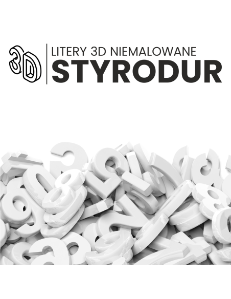Litery przestrzenne 3D styrodur napis na elewację DIY do malowania 35cm