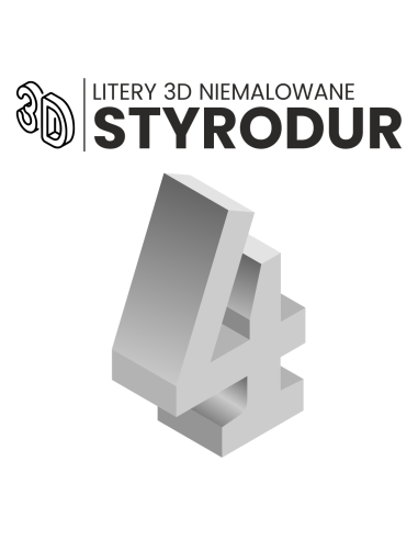 Litery reklamowe 3D ze styroduru niemalowane lekka konstrukcja 25cm