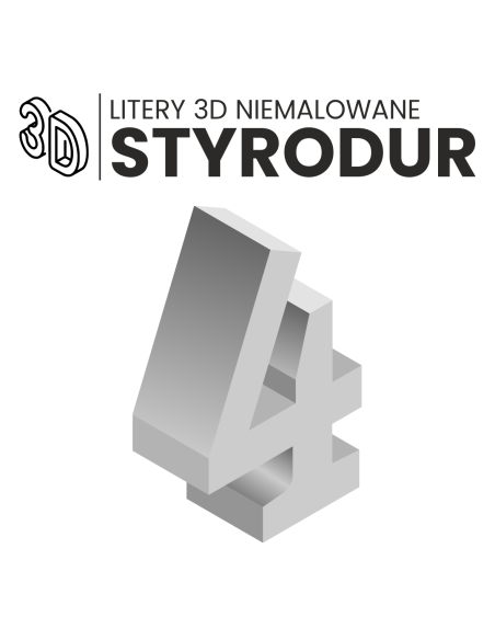 Litery reklamowe 3D ze styroduru niemalowane lekka konstrukcja 25cm