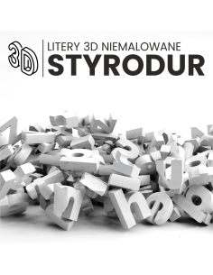 Litery 3D ze styroduru do samodzielnego malowania reklama 20cm