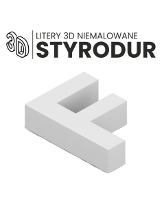 STYRODUR litery przestrzenne cyfry znaki na ścianę lekki materiał 55cm