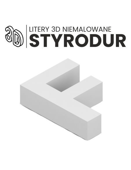 STYRODUR litery przestrzenne cyfry znaki na ścianę lekki materiał 55cm