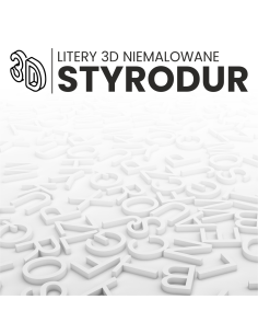 Litery styrodur 3D oznaczenie budynku numer domu niemalowane 55cm