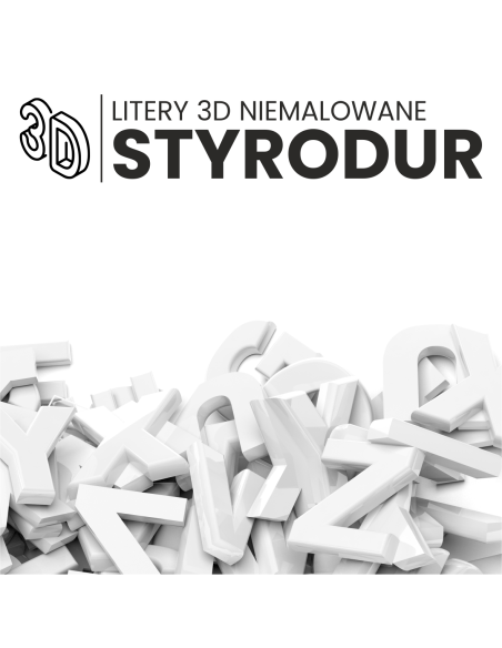 STYRODUR napis 3D litery przestrzenne do malowania elewacja 20cm