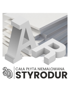 STYRODUR 3cm płyta 58x120cm 3D napisy logo znaki wycinanie bez malowania