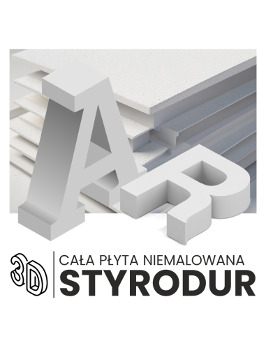 STYRODUR 3cm płyta 58x120cm 3D napisy logo znaki wycinanie bez malowania