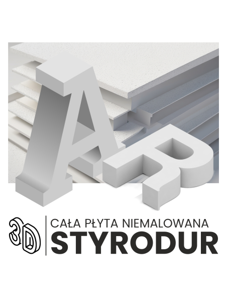 STYRODUR 3cm płyta 58x120cm 3D napisy logo znaki wycinanie bez malowania