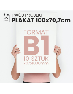 Wydruk Plakatu B1 70,7×100cm Druk Foto Papier Premium Full Kolor 10szt