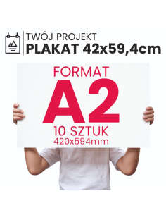 Plakat Personalizowany A2 42x59,4cm Druk Zdjęcia Papier Premium 10szt