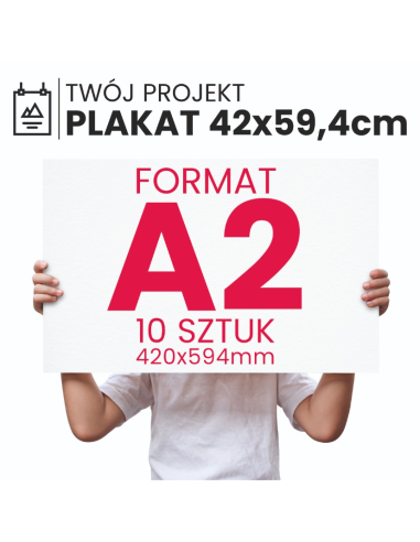 Plakat Personalizowany A2 42x59,4cm Druk Zdjęcia Papier Premium 10szt