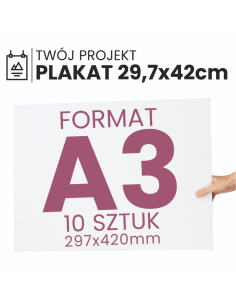 plakat foto 29,7x42cm Format A3 Pełen Kolor WYSOKA JAKOŚĆ gruby papier 10szt