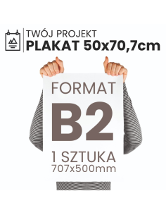 Foto Plakat B2 50x70,7cm Full Kolor Papier premium Wysoka Rozdzielczość 1szt