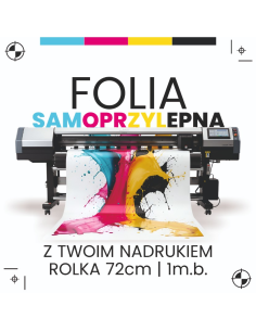 folia samoprzylepna reklamowa 1mb naklejka z twoim nadrukiem różne szerokości rolek 72cm