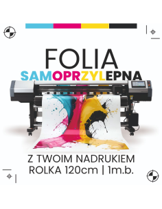 Folia Reklamowa Samoprzylepna 1 metr bieżący Dowolny Nadruk Wysoka Jakość 120cm