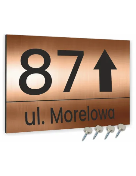 Tabliczka Adresowa z Twoim Adresem Strzałka Numer Dibond