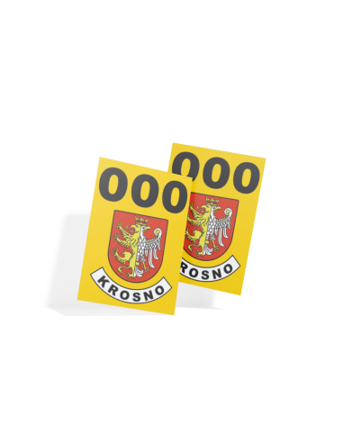 MAGNES mata magnetyczna oznaczenie TAXI KROSNO 19x17cm komplet