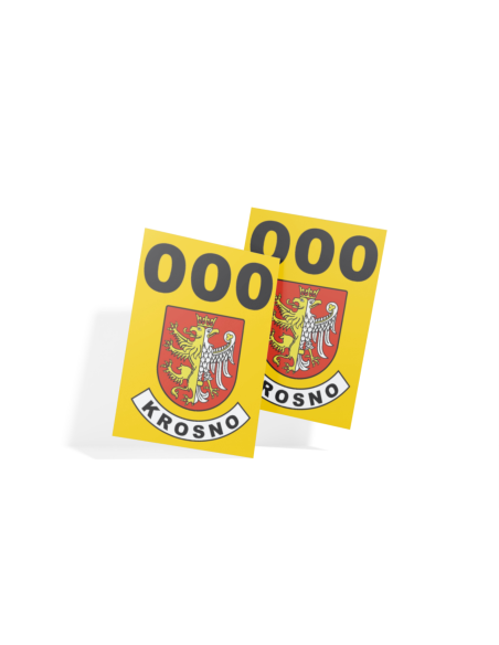 MAGNES mata magnetyczna oznaczenie TAXI KROSNO 19x17cm komplet