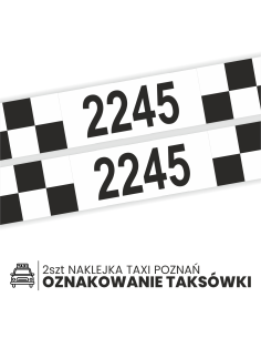 NAKLEJKI samoprzylepne pasek TAXI OZNACZENIA POZNAŃ