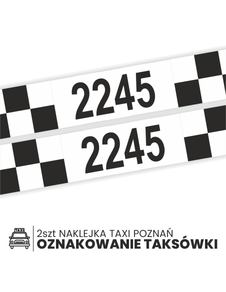 NAKLEJKI samoprzylepne pasek TAXI OZNACZENIA POZNAŃ