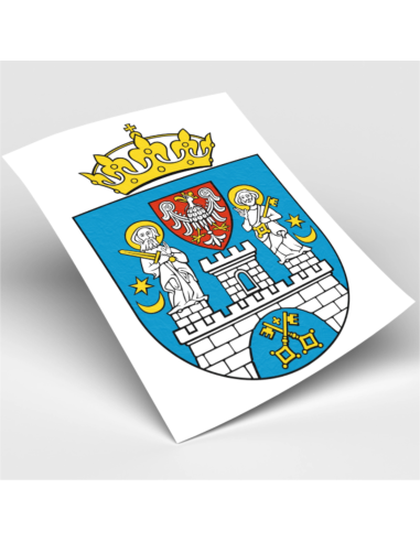 NAKLEJKA SAMOPRZYLEPNA herb TAXI OZNACZENIA POZNAŃ