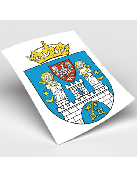 NAKLEJKA SAMOPRZYLEPNA herb TAXI OZNACZENIA POZNAŃ