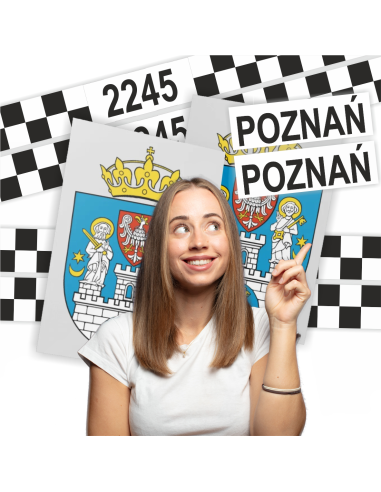 NAKLEJKI KOMPLET TAXI OZNACZENIA POZNAŃ