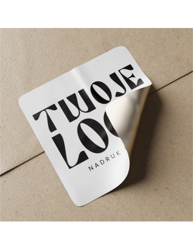 NAKLEJKA Z WŁASNYM NADRUKIEM A5 148x210mm LOGO NADRUK TEKST