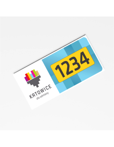 NAKLEJKI MAGNETYCZNE KOMPLET TAXI OZNACZENIA KATOWICE 2szt