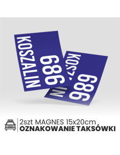 MAGNESY KOMPLET OZNACZEŃ TAXI Koszalin