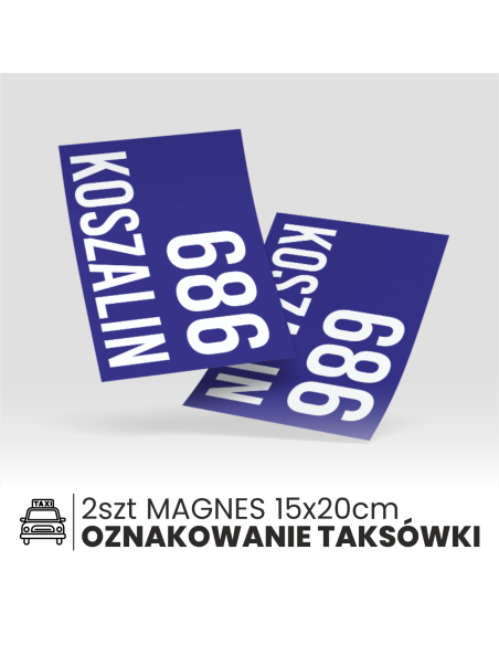MAGNESY KOMPLET OZNACZEŃ TAXI Koszalin