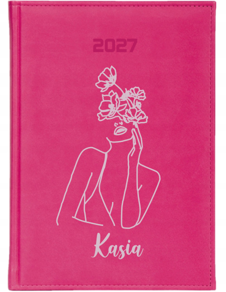 KALENDARZ A4 2027 tygodniowy książkowy planer z imieniem nadruk uv