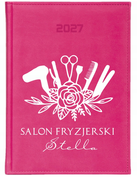 KALENDARZ A4 2027 tygodniowy książkowy dla fryzjerki salon fryzjerski
