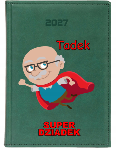 KALENDARZ A4 2027 tygodniowy z nadrukiem najlepszy dziadek na świecie