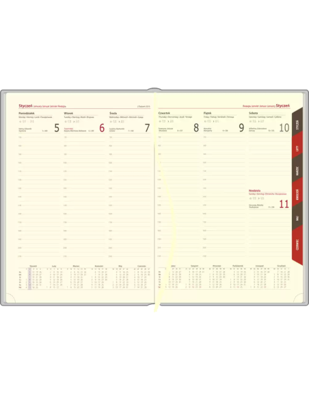 KALENDARZ A4 2027 tygodniowy z nadrukiem prezent na dzień babci