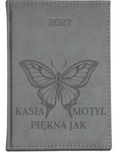 KALENDARZ A4 2027 tygodniowy planer z grawerem PREZENT DZIEŃ KOBIET