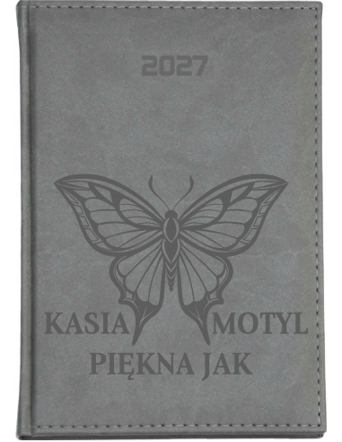 KALENDARZ A4 2027 tygodniowy planer z grawerem PREZENT DZIEŃ KOBIET